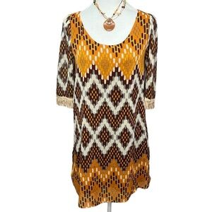 Judith March Fringes Printed Dress